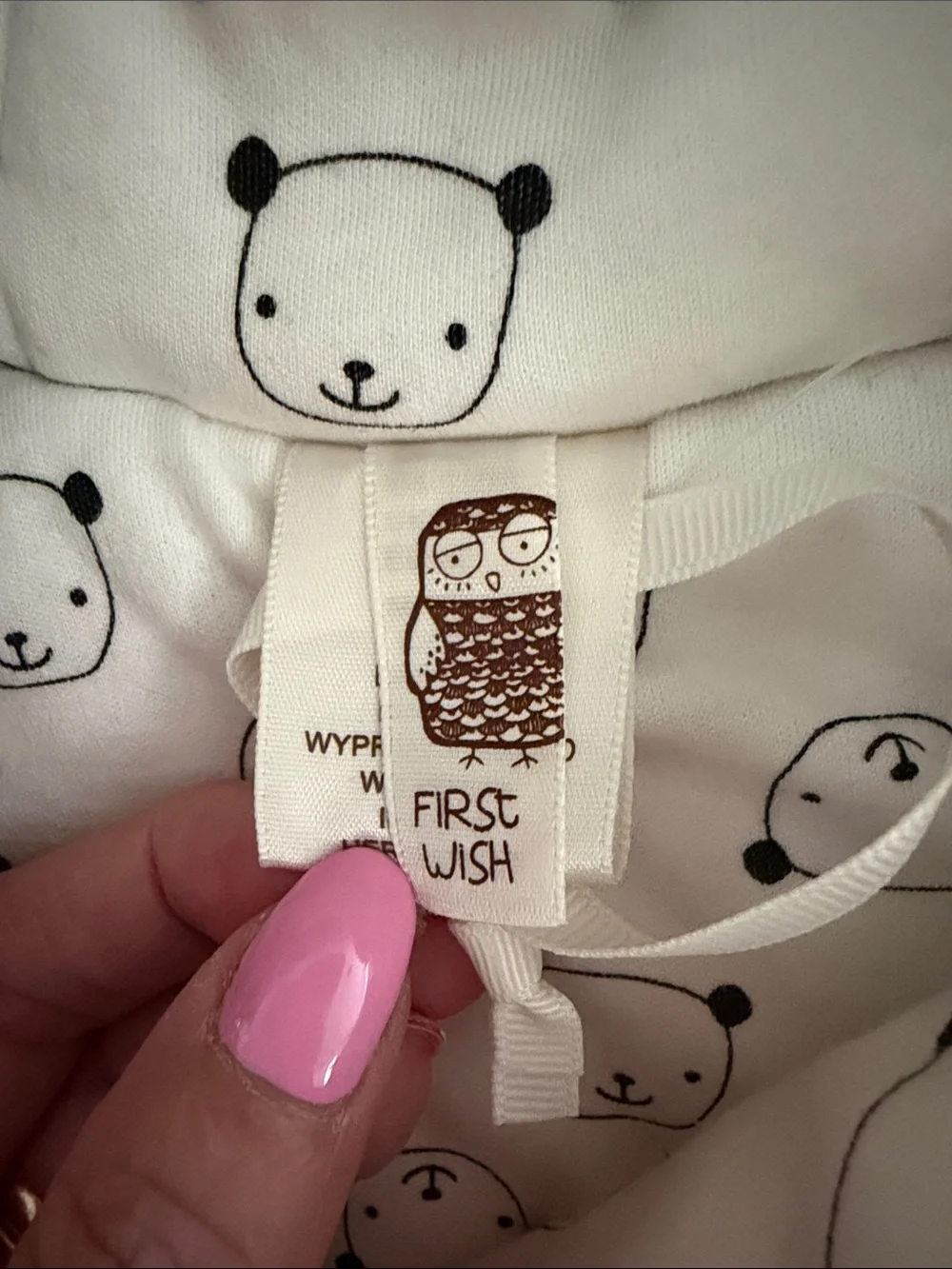 NWOT - 0/3M - Cozy White Sherpa Baby One-Piece with Bear Pocket Hood